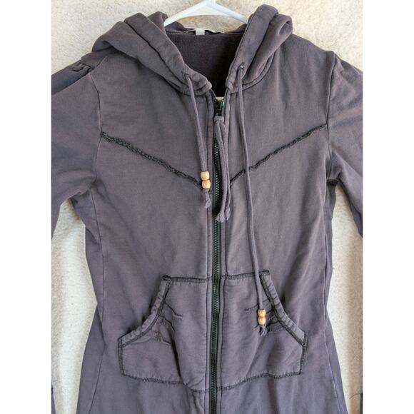 Prairie Underground Cloak Hoodie Womens Medium Long Black Full Zip Pockets - Picture 9 of 16